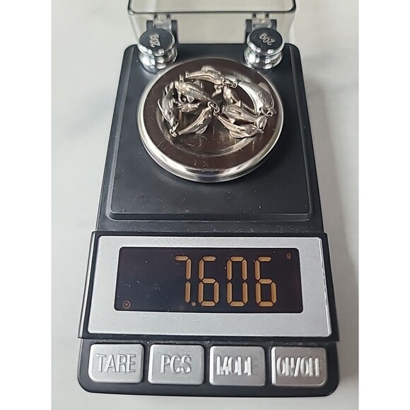 925 Sterling Silver Dolphin Link Bracelet Vintage - Picture 10 of 10